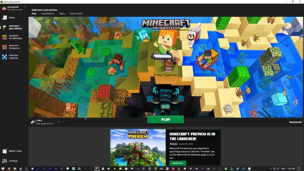 full screen minecraft game